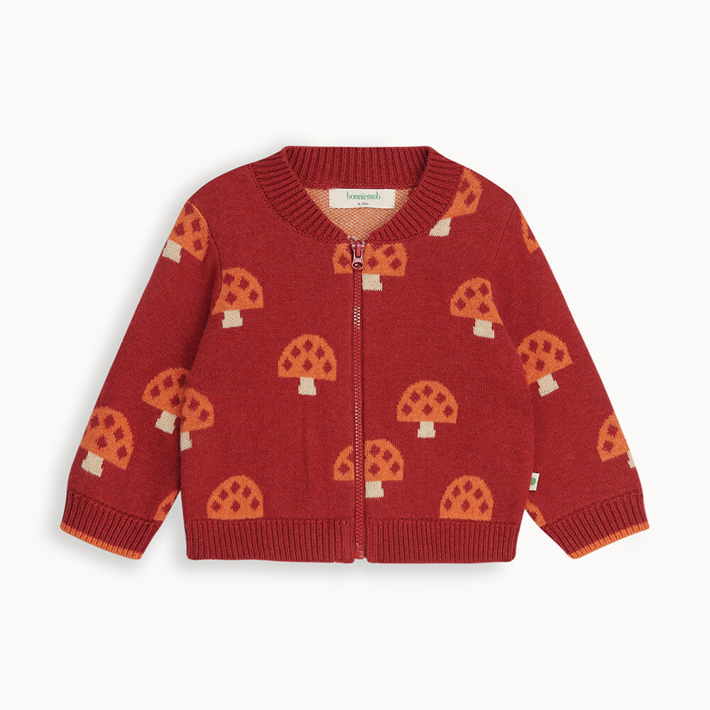 Shroom AW24 SAMPLE - Rusty Mushroom Knit Cardigan - The bonniemob
