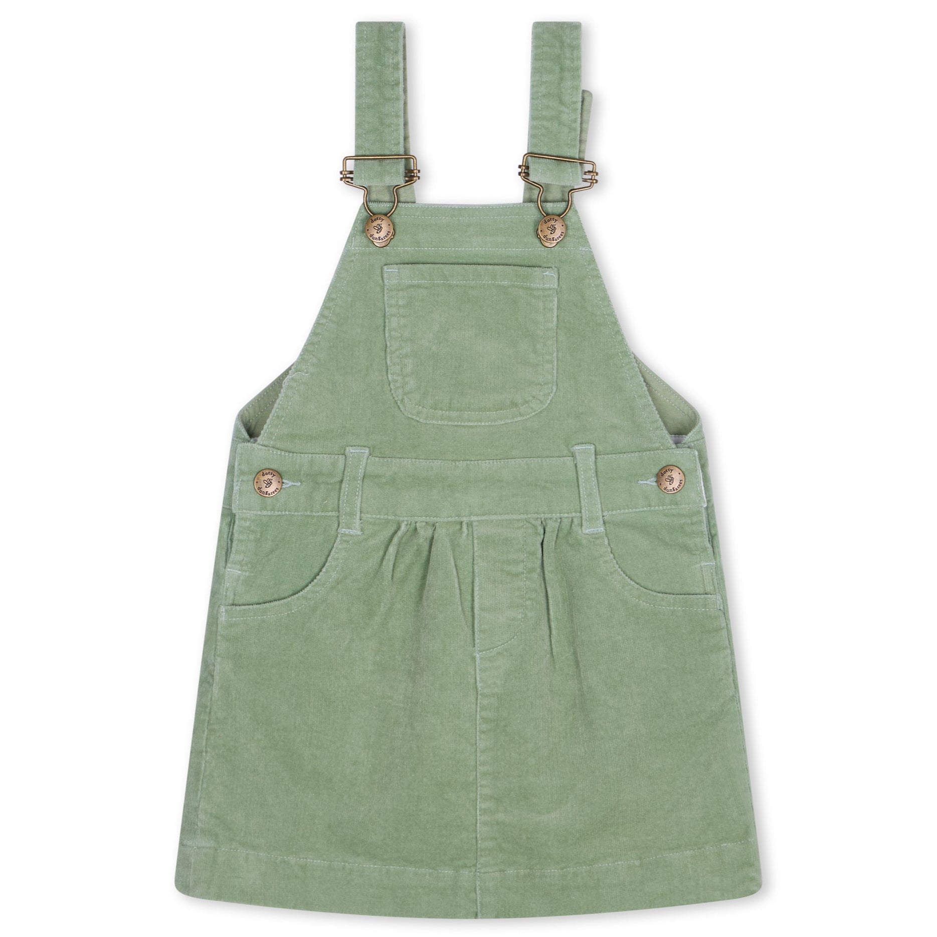 green dungaree dress Sage Cord Pinafore Green corduroy dress