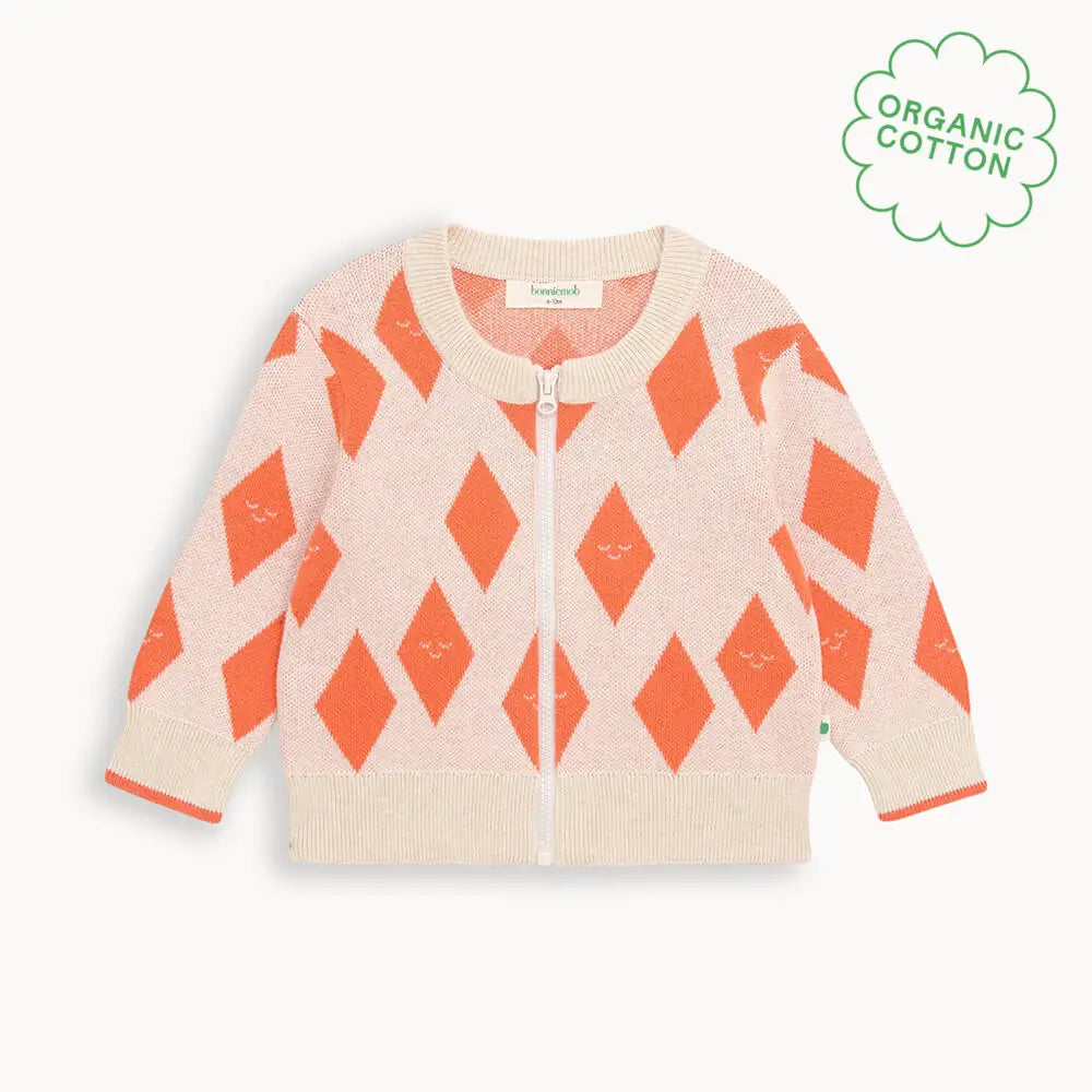 Asher - Saffron Diamond Knit Cardigan Cardigan