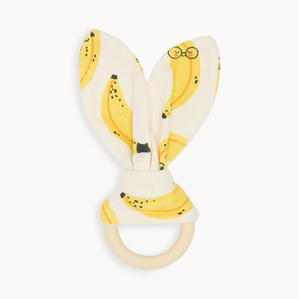 Banana Teething Ring GOTS Certified Organic Cotton The bonniemob