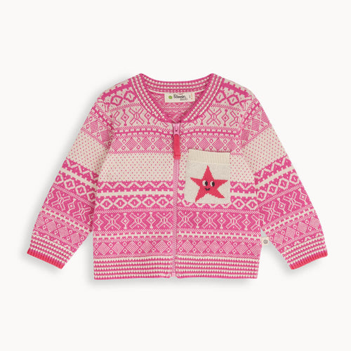 Shetland - Pink Knit Cardigan - The bonniemob 
