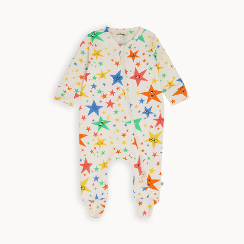 Starburst - Zip Front Baby Sleepsuit - The bonniemob 
