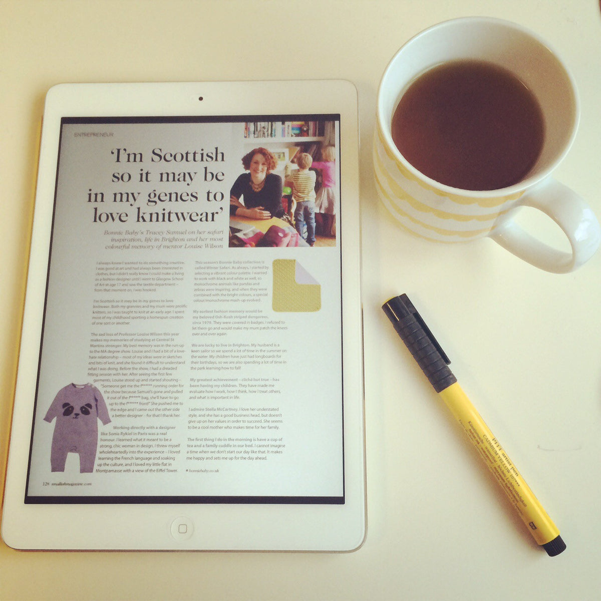 Designer Tracey's interview in Smallish magazine