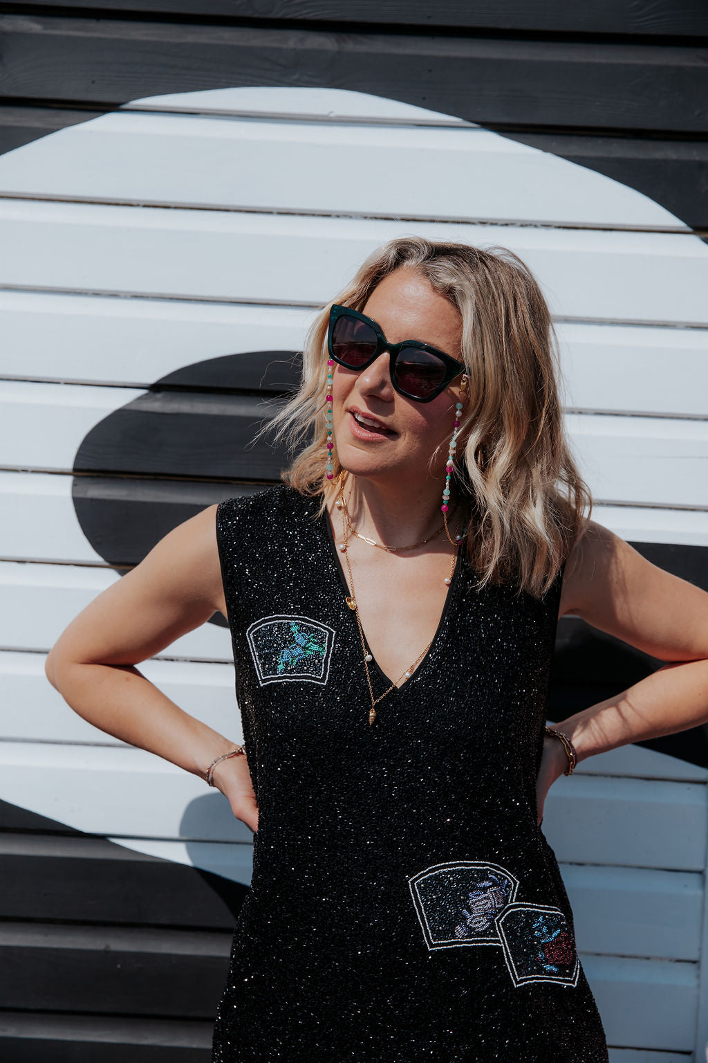 Deep Green Cat Eye Sunglasses — Zoe de Pass Lauryn