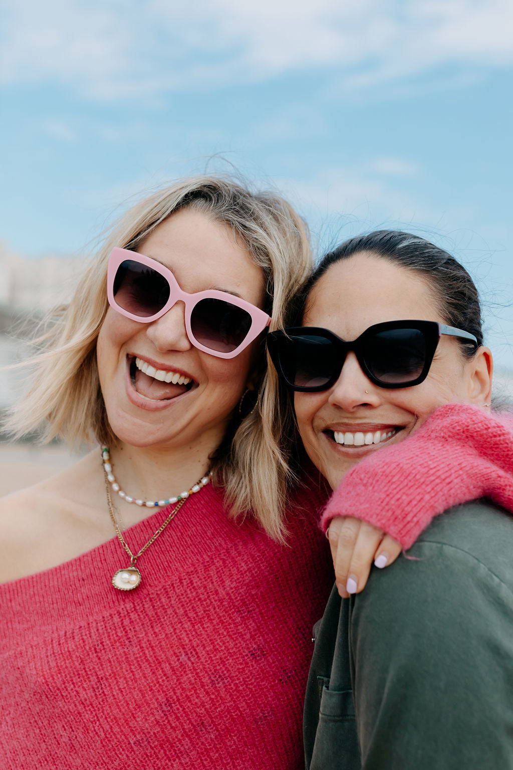 Black and Pink Cat Eye Sunglasses — Zoe de Pass Lauryn