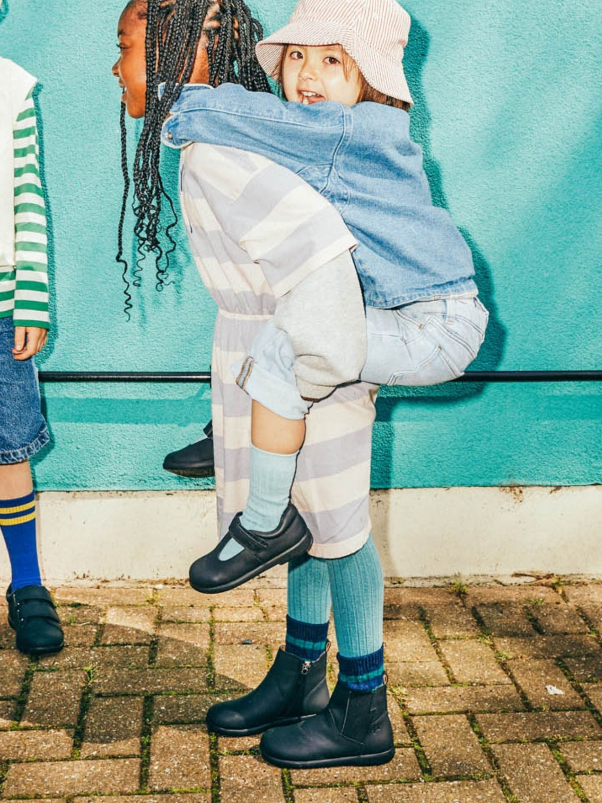 Rockit Infant Kids' School Boot Black with Black Sole