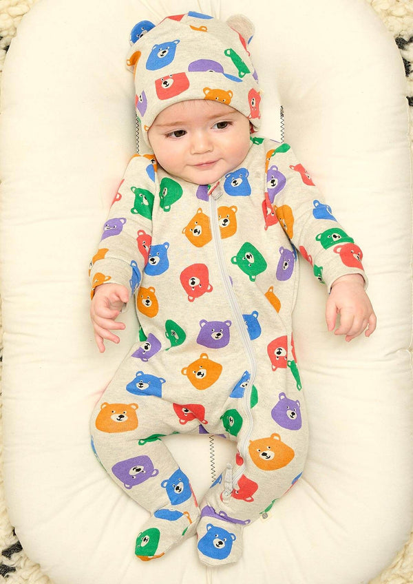 Chupa - Bear Zip Front Sleepsuit - The bonniemob 