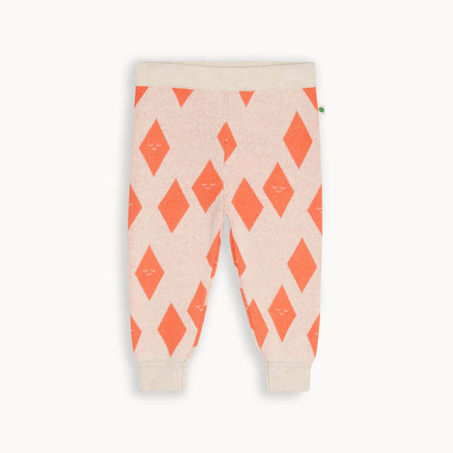 Orange Diamond Knit Organic Baby & Kids Jogger
