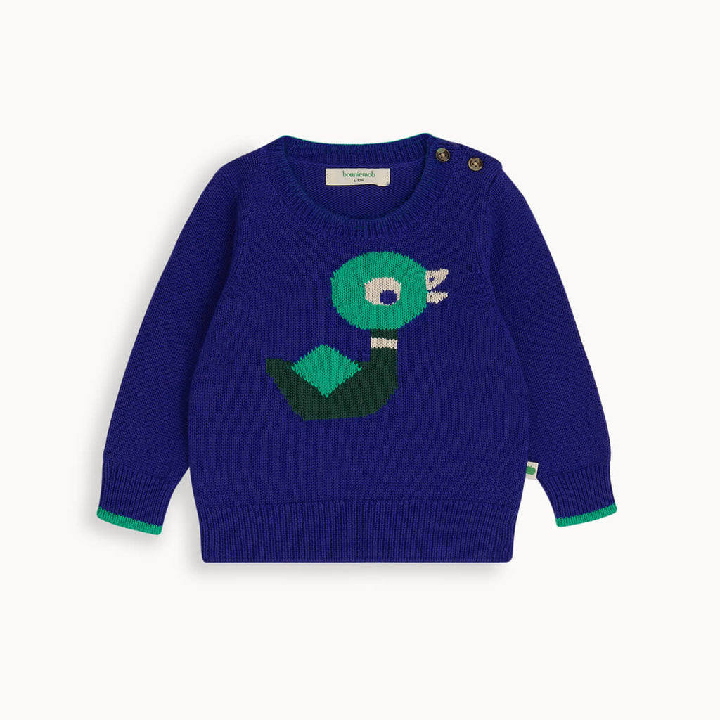 Navy Duck Organic Cotton Knit Baby & Kids Sweater