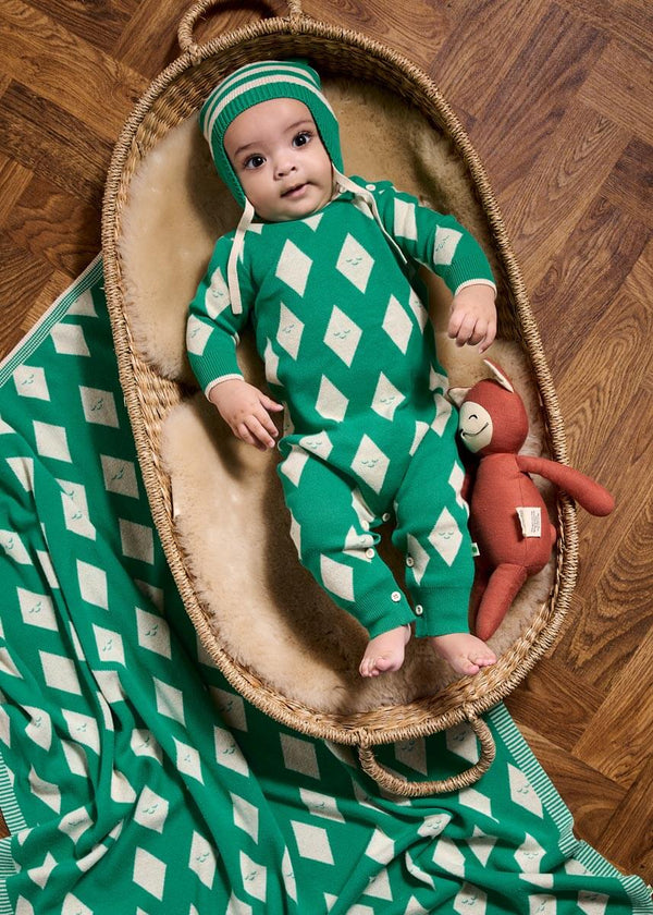 Aster & Damson Set - Jade Playsuit & Hat Set - The bonniemob 