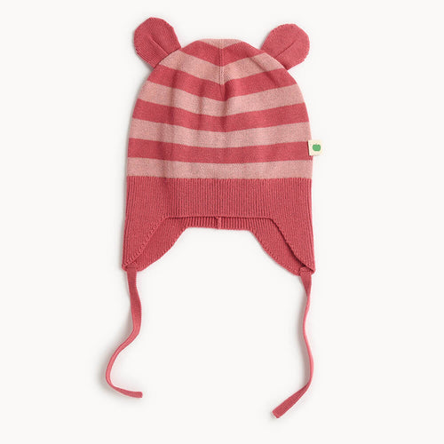 Striped Red knit kids and baby Hat - ATTIE - The bonniemob 