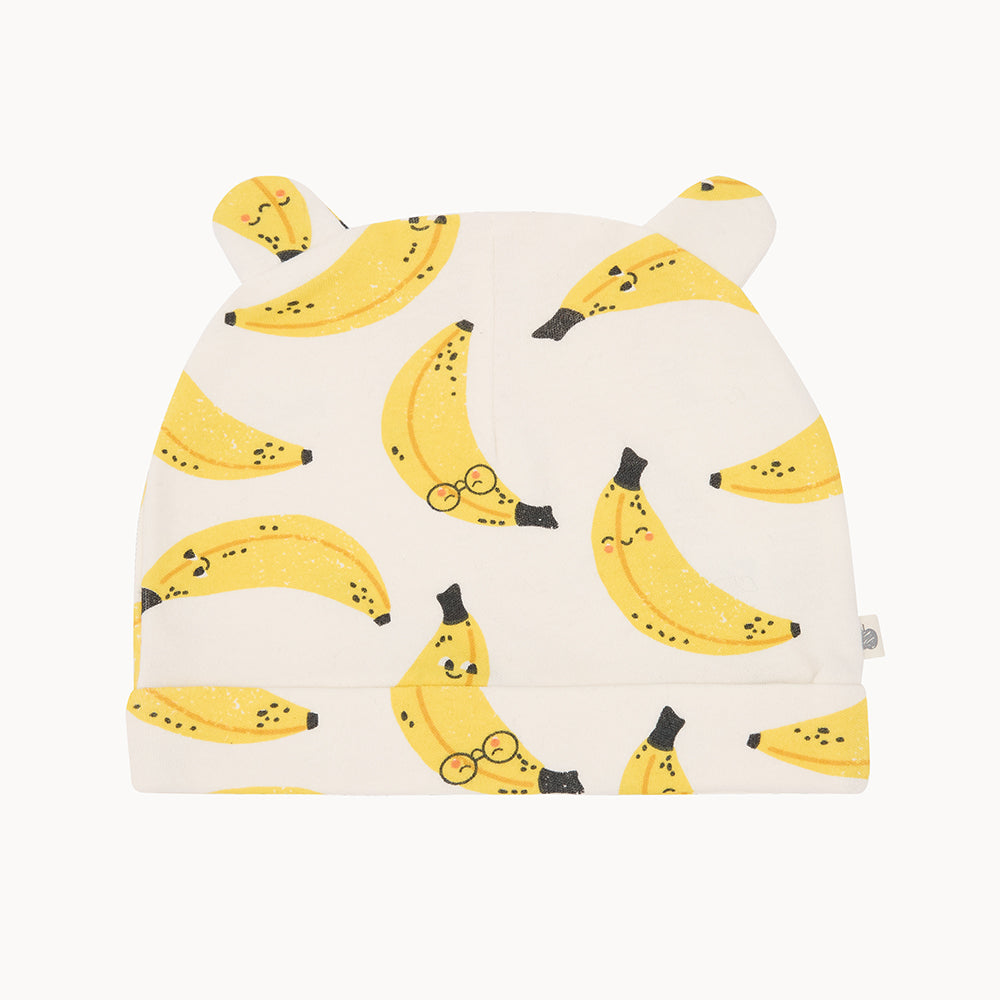 Banana 3 Piece Set - Blanket, Hat & Teether Set - The bonniemob 