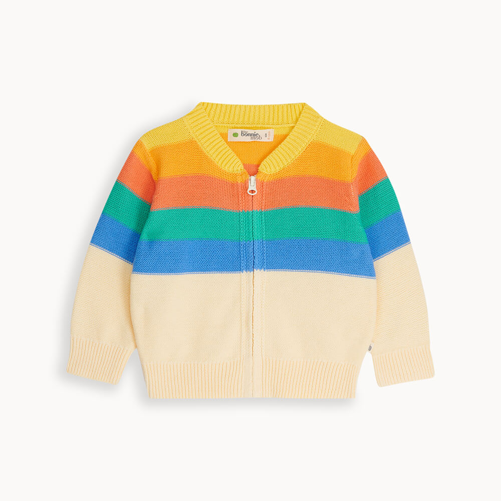 Barnacle - Rainbow Stripe Cardigan - The bonniemob 