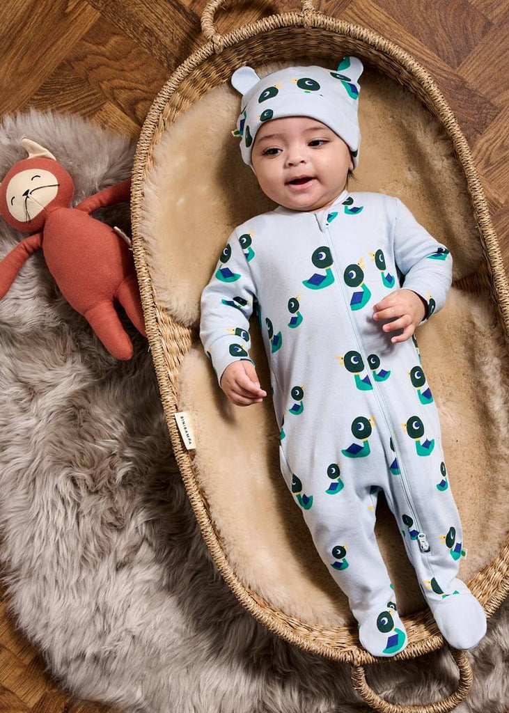 Sleepsuit with hat top