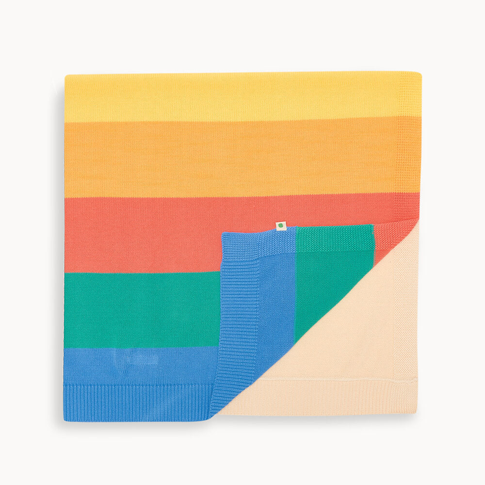 Bobby - Rainbow Stripe baby blanket - The bonniemob 