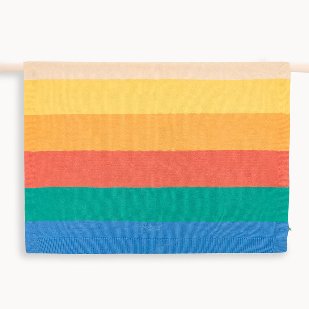 Bobby - Rainbow Stripe baby blanket - The bonniemob 
