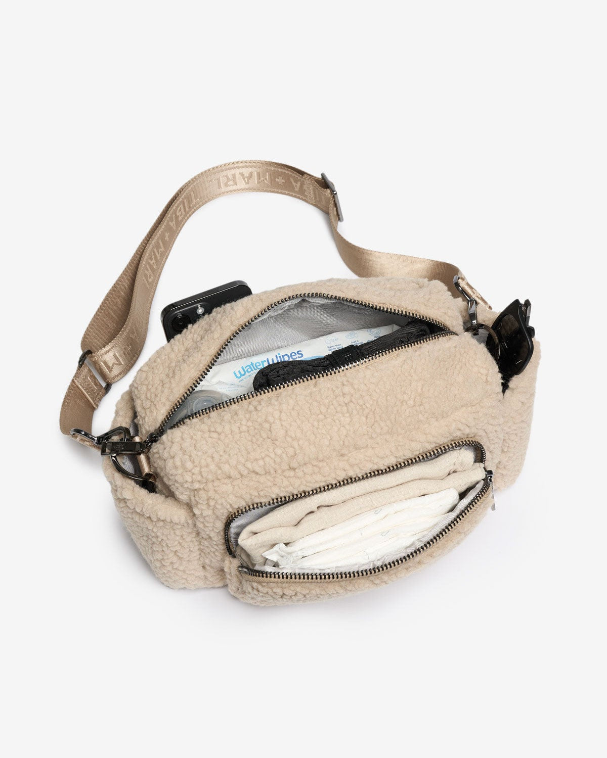Inka Buggy Organiser Beige Borg Fleece