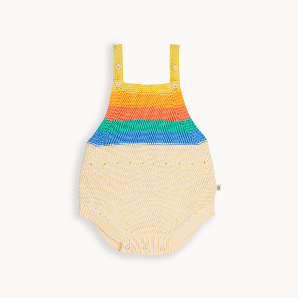 Bubble - Rainbow Rainbow Stripe Romper - The bonniemob 