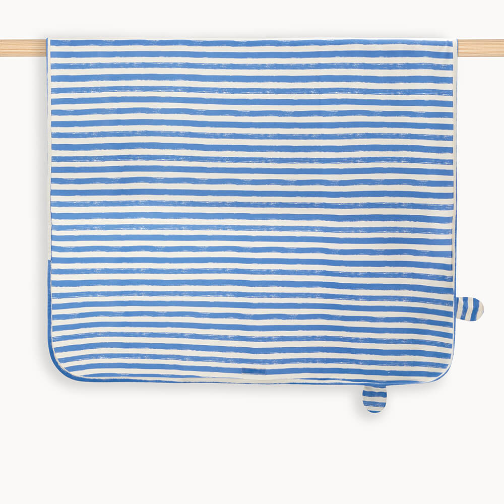Clownfish - Blue Stripe Baby Blanket - The bonniemob 