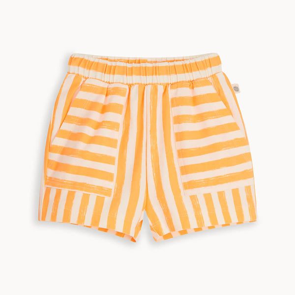 Creek & Coley Set - Orange Stripe Bodysuit & Shorts Set - The bonniemob 