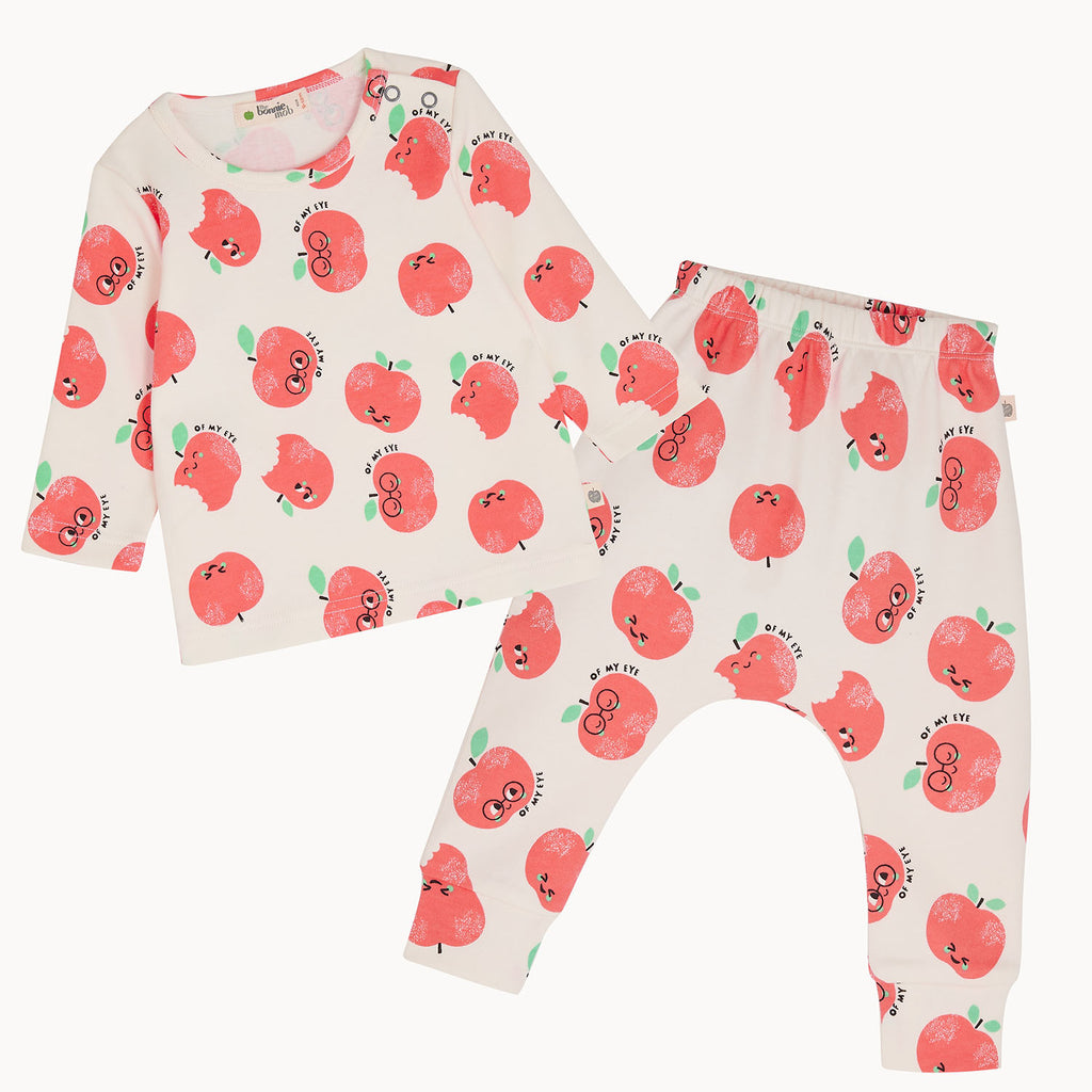 Conker Set - Apple Long Sleeve T-Shirt & Pant Outfit - The bonniemob 