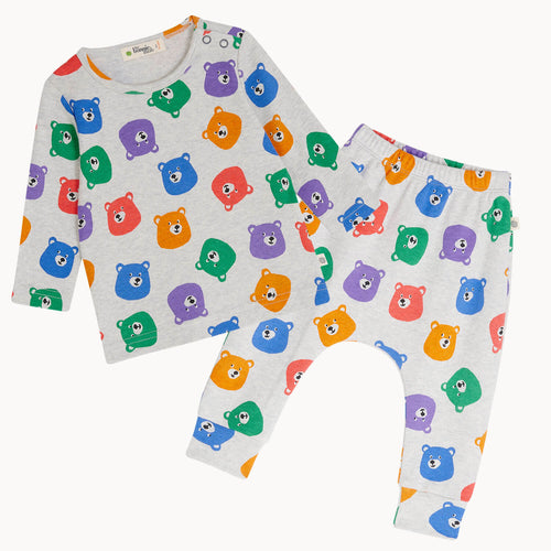 Conker Set - Bear Long Sleeve T-Shirt & Pant Outfit - The bonniemob 