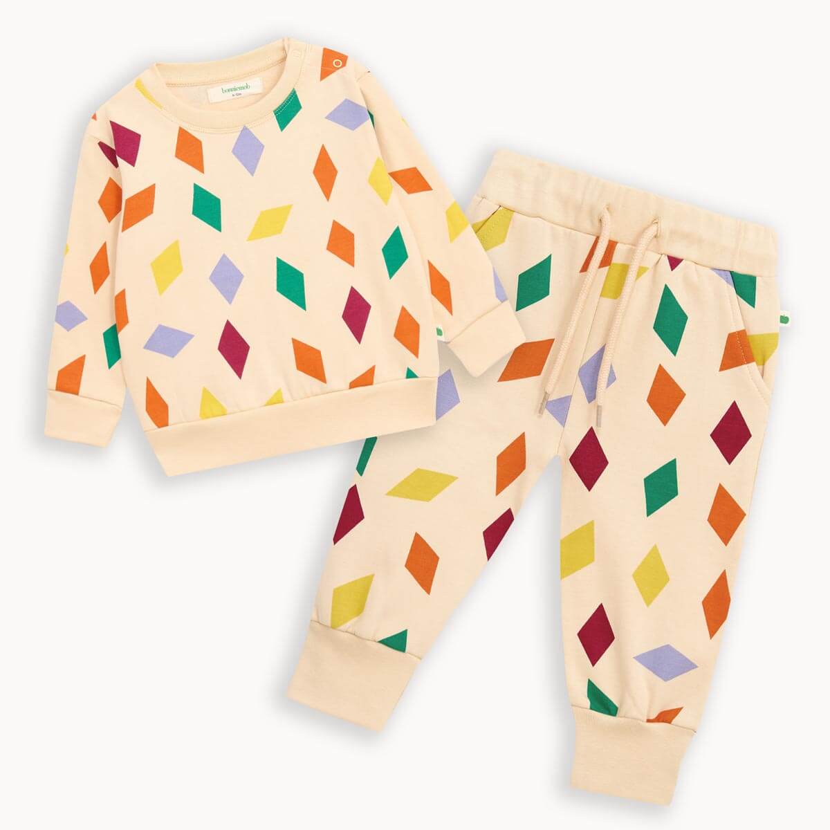Cosmo & Crumpet Set AW24 SAMPLE - Diamonds Sweatshirt & Jogger Set - The bonniemob 
