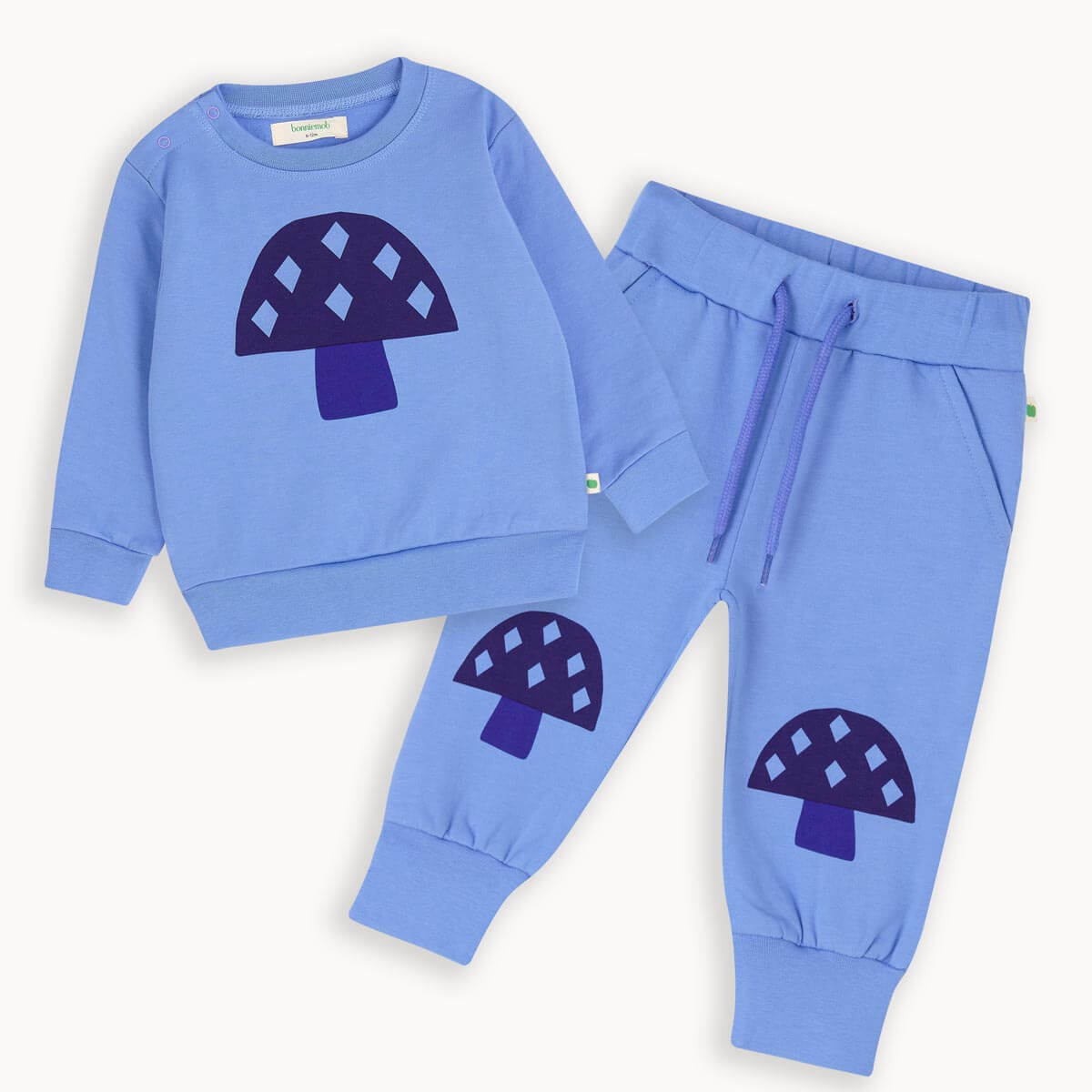 Cosmo & Crumpet Set AW24 SAMPLE - Mushroom Sweatshirt & Jogger Set - The bonniemob 