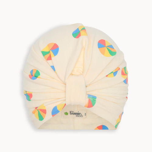 Cuttle - Rainbow Parasol Turban Baby Hat - The bonniemob 