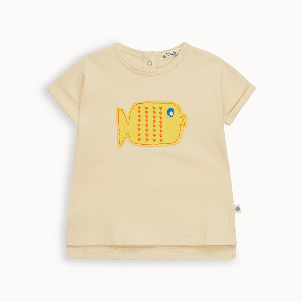 Drake - Sandy Fish Applique T Shirt - The bonniemob 
