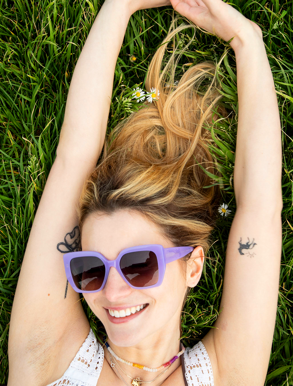 Lilac Oversized Square Sunglasses — Zoe de Pass Diana