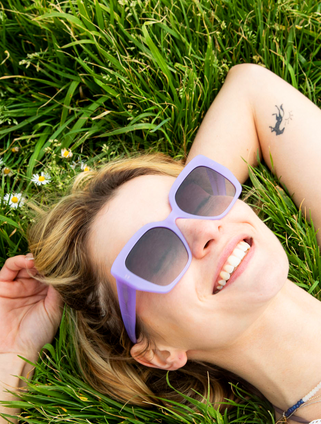 Lilac Oversized Square Sunglasses — Zoe de Pass Diana