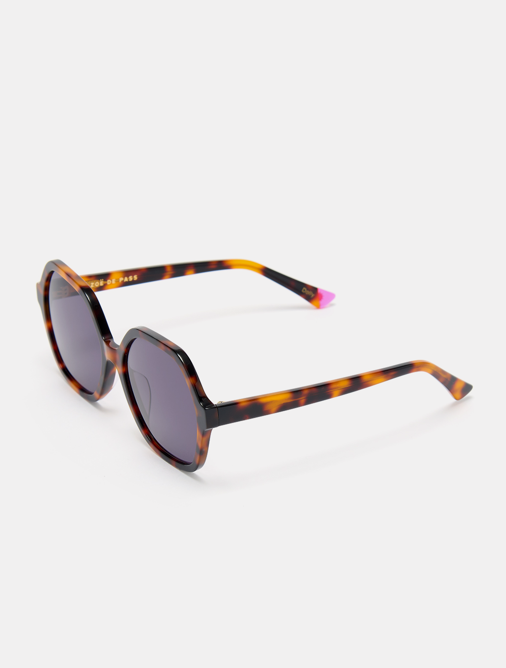 Tortoiseshell Hexagonal Sunglasses — Zoe de Pass Dolly