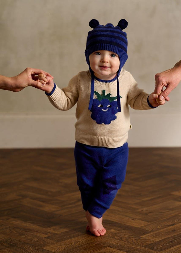 Fern AW24 SAMPLE - Blueberry Knit Trouser - The bonniemob 