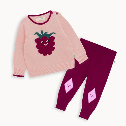 Ellis & Fern Set AW24 SAMPLE - Dusty Pink Sweater & Trouser Set - The bonniemob 