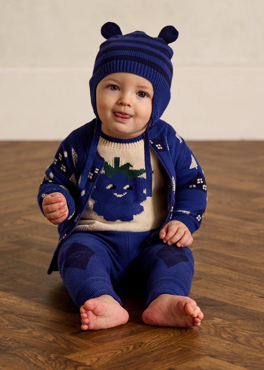 Fir AW24 SAMPLE - Blueberry Cabin Knit Cardigan - The bonniemob 