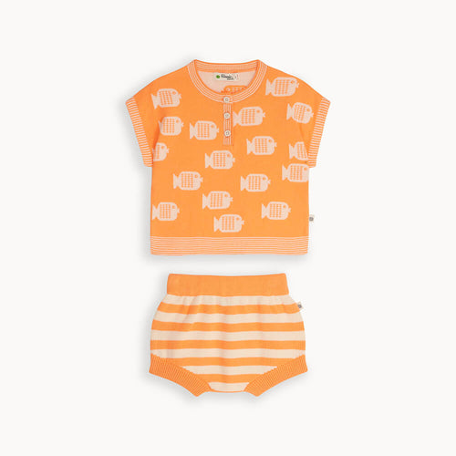Fisher Set - Clementine Fish Knitted Set - The bonniemob 