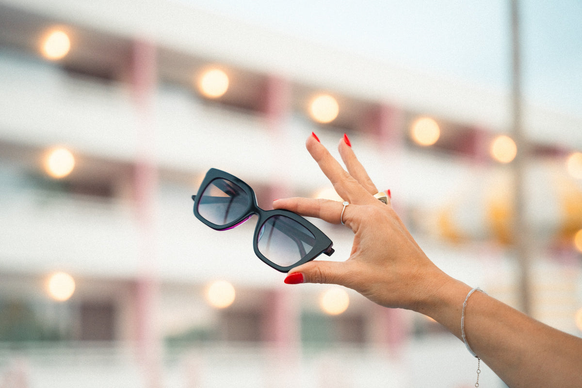Black and Pink Cat Eye Sunglasses — Zoe de Pass Lauryn