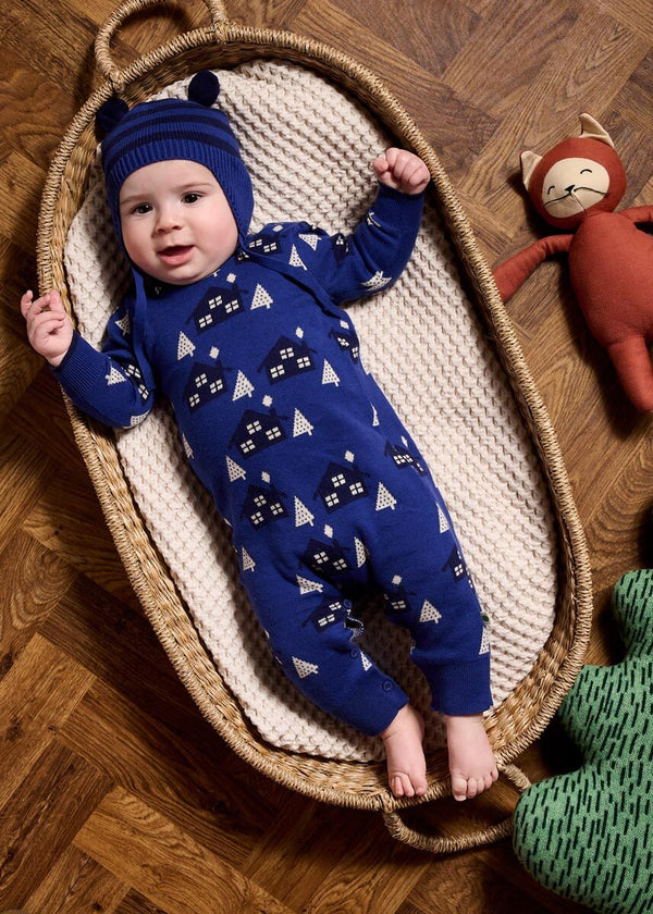Forest & Damson Set - Blueberry Playsuit & Hat Set - The bonniemob 
