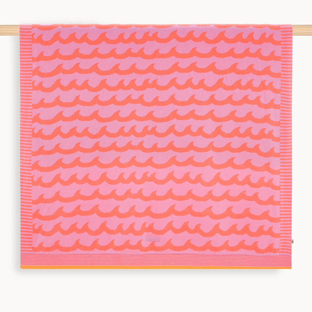 Gale - Pink Waves Baby Blanket - The bonniemob 