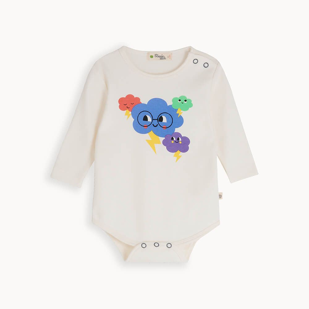 Chewit - Blue Cloud Long Sleeve Bodysuit - The bonniemob 