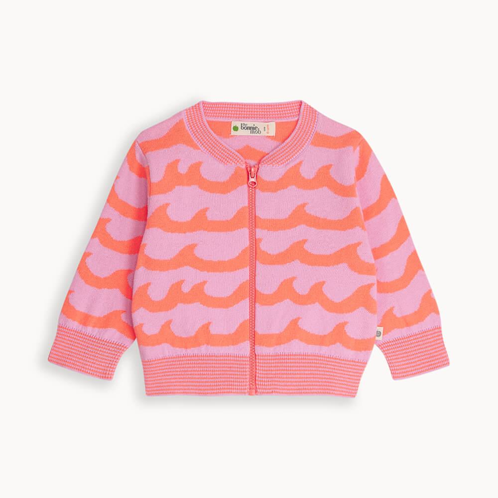 Goby - Pink Waves Cardigan - The bonniemob 