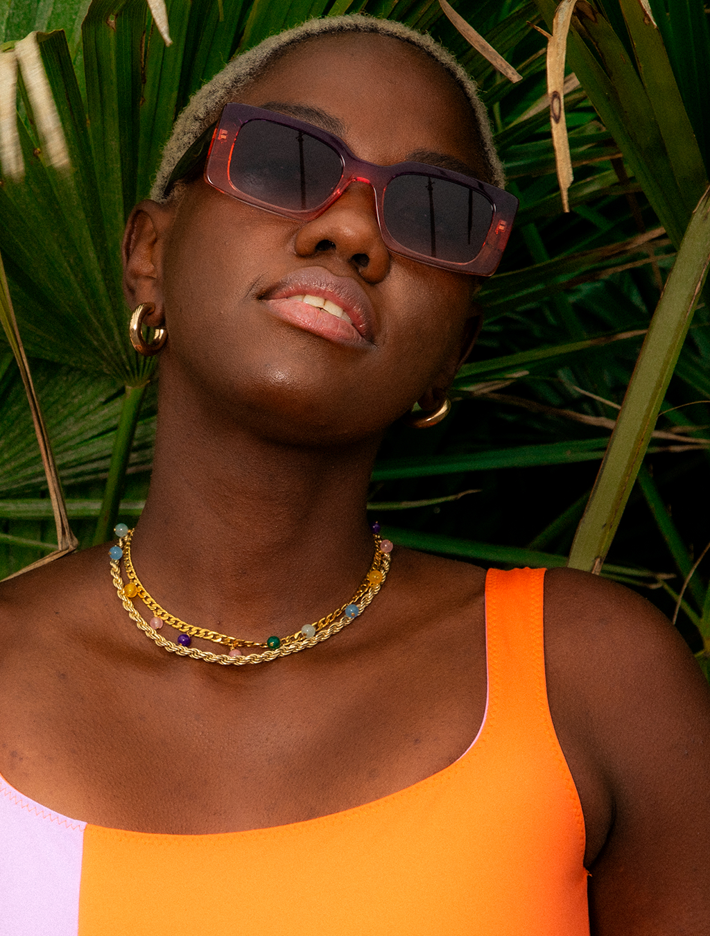 Purple and Orange Ombre Sunglasses — Zoe de Pass Grace Sunset