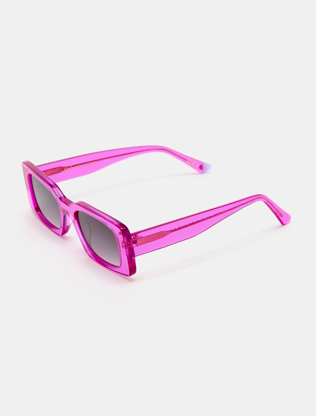 Fuchsia Pink Rectangular Sunglasses — Zoe de Pass Grace
