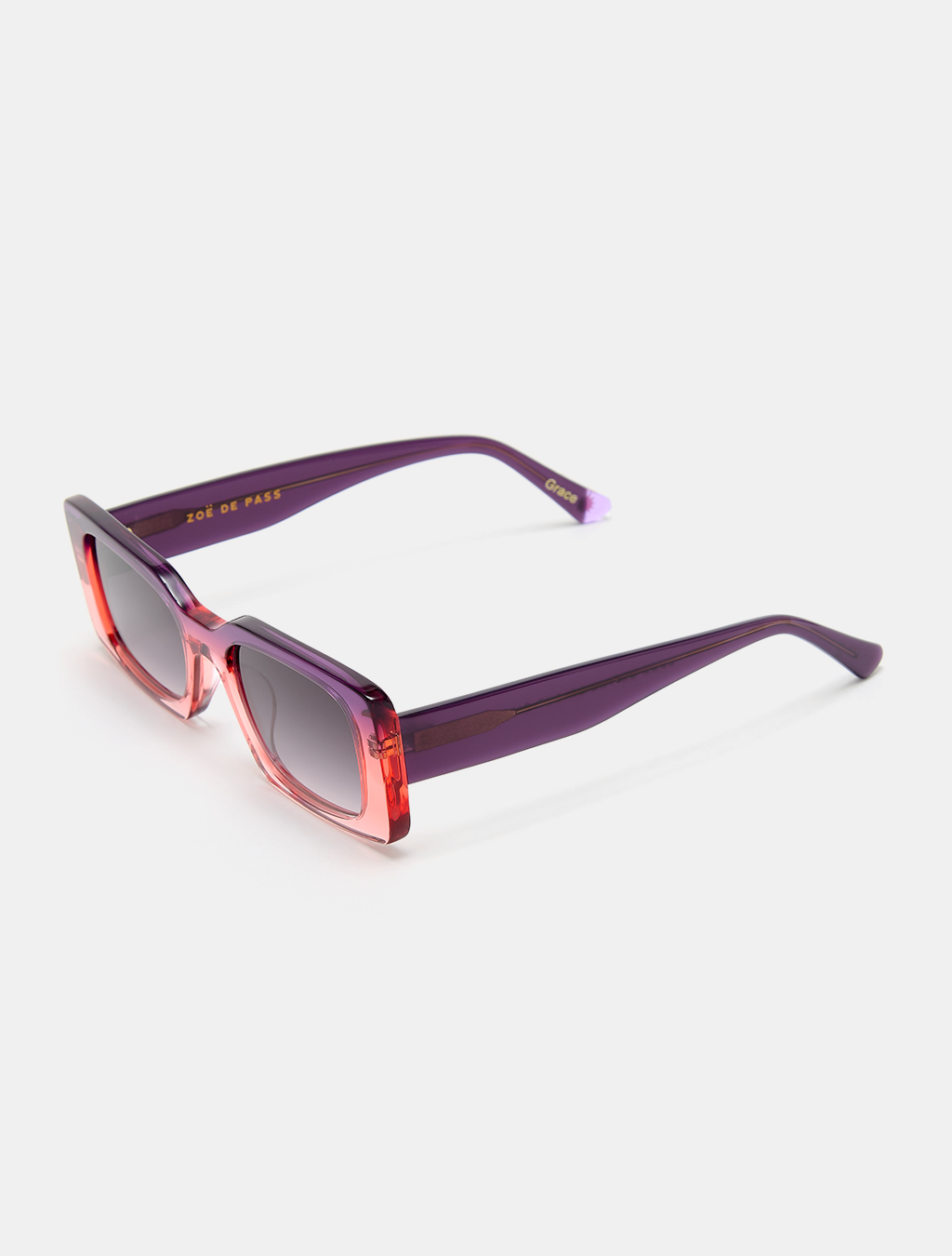 Purple and Orange Ombre Sunglasses — Zoe de Pass Grace Sunset