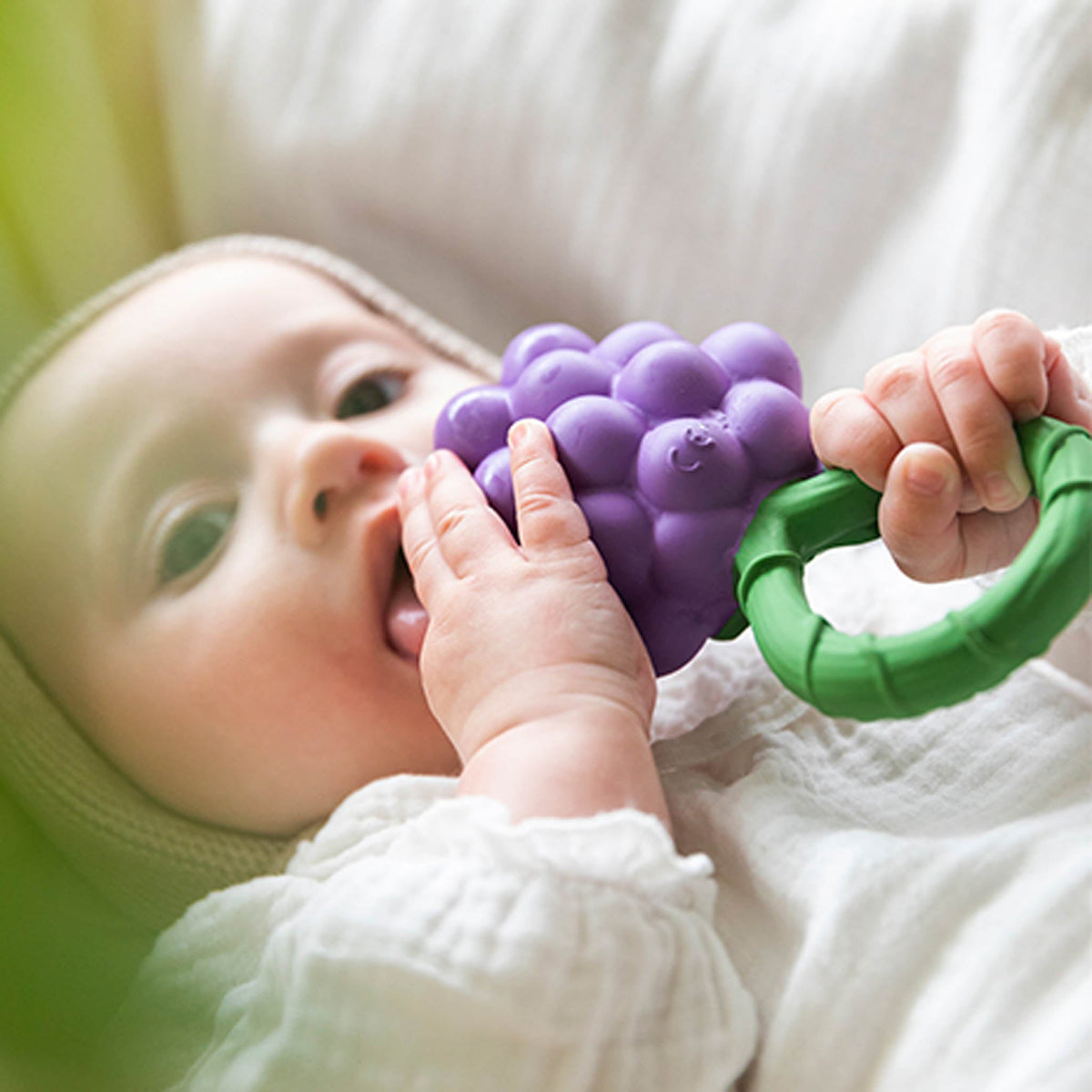 Oli & Carol Grape Baby Rattle & Teether