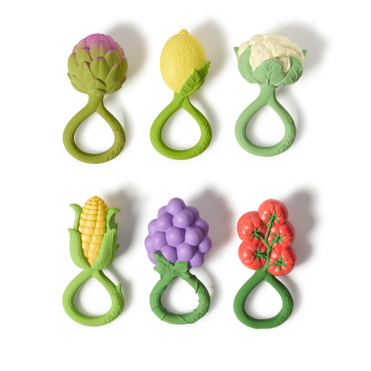 Oli & Carol Grape Baby Rattle & Teether