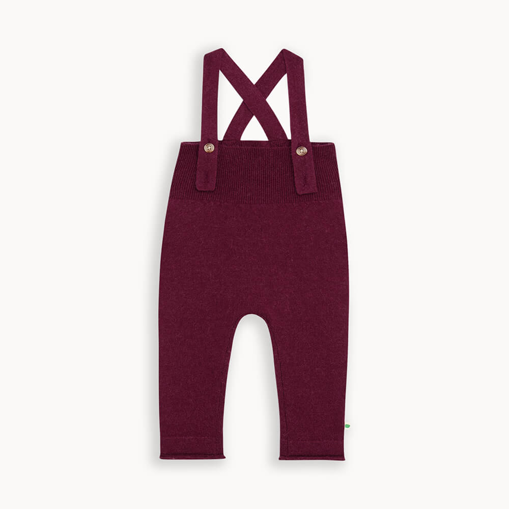Harper AW24 SAMPLE - Berry Knit Dungaree - The bonniemob 