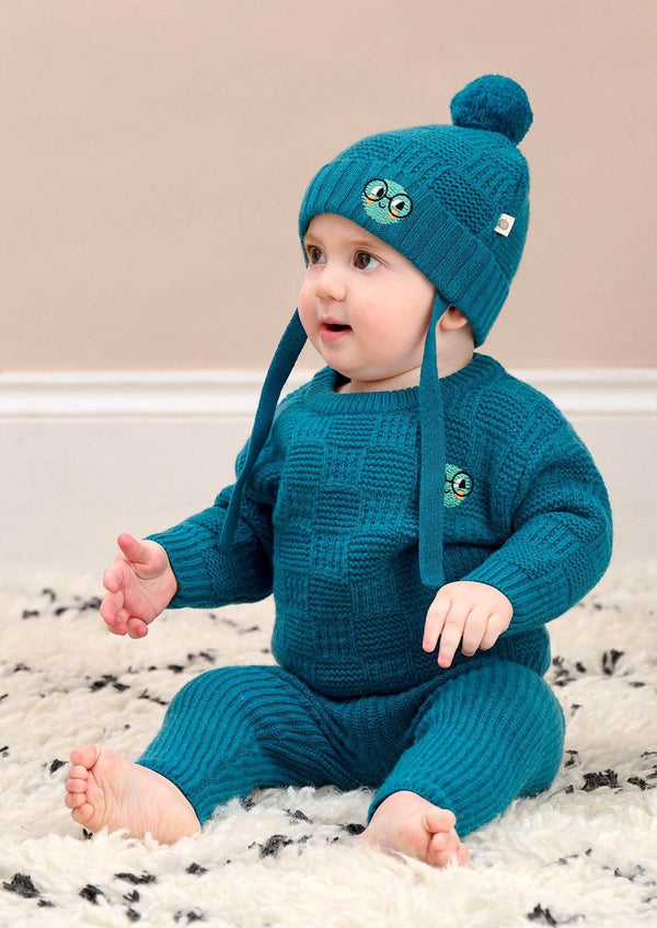 Rummy - Teal Chunky Rib Hat - The bonniemob 