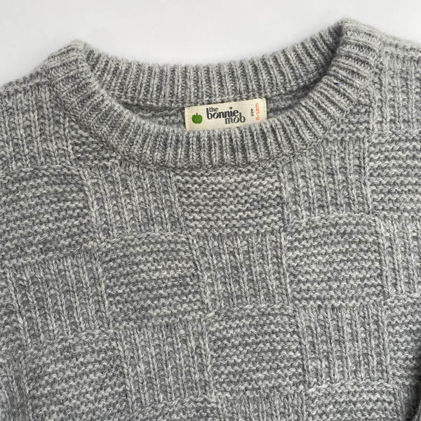 Refresher SS24 SAMPLE - Grey Chunky Checker Sweater